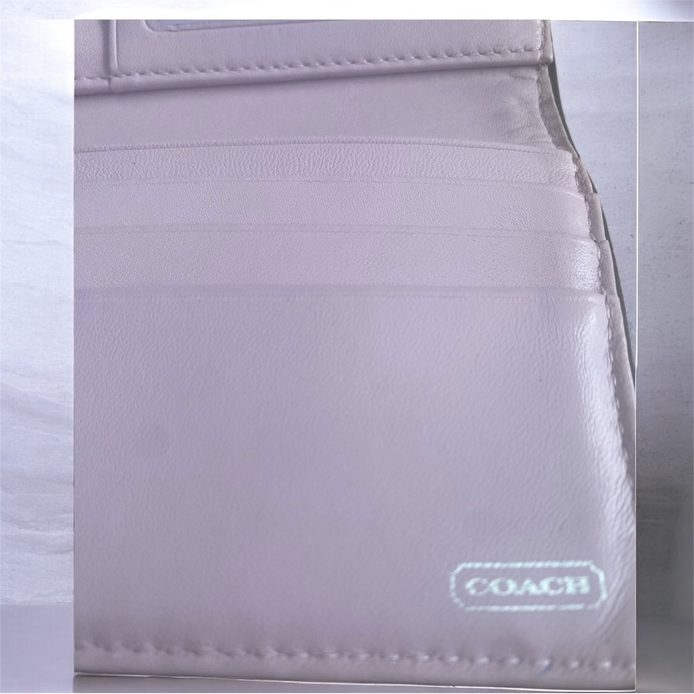 Y2K Coach Penelope Black Glove Leather Trifold Wallet - Picture 6 of 6